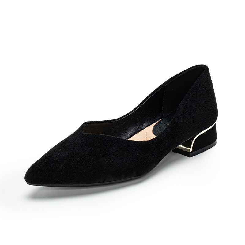 Women'S Shoes For Work - Women's Pointed Toe Simple Chunky Heel