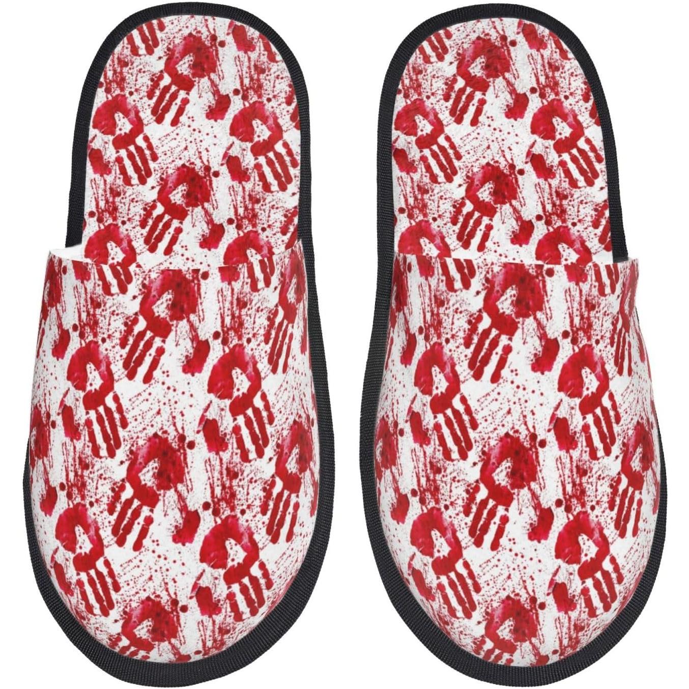 Women'S Shoes Hands Free - Bloody Hand Print Women Slippers Home