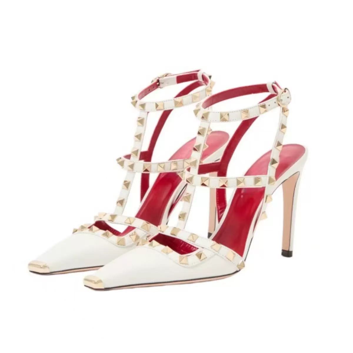 Gladiator Sandal Women - Women's Rivet Studded Pointed Toe High
