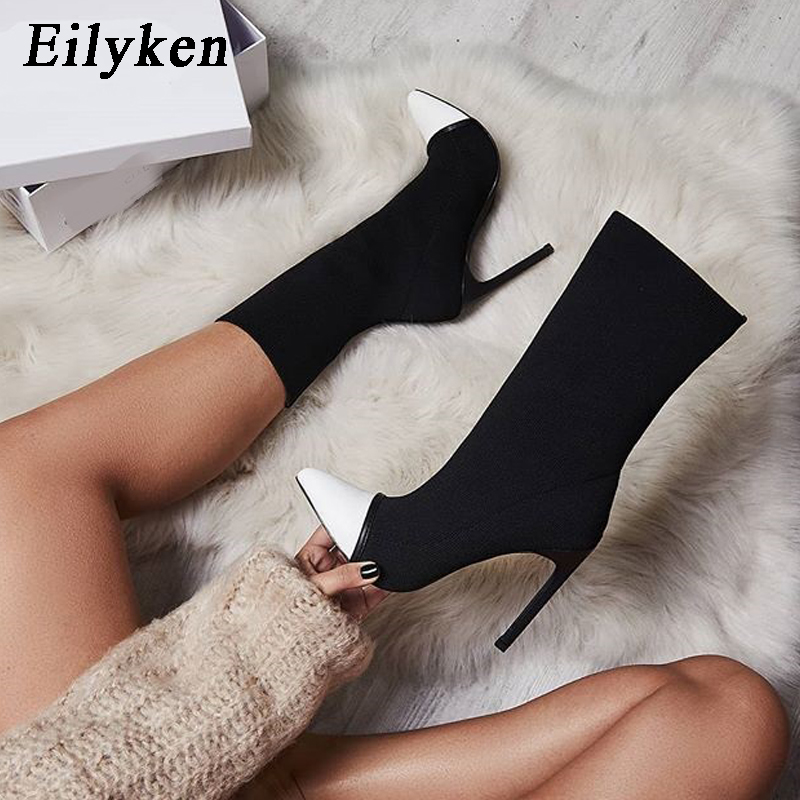 Sock Boot Women - Eilyken Stretch Fabric Short Ankle Boots