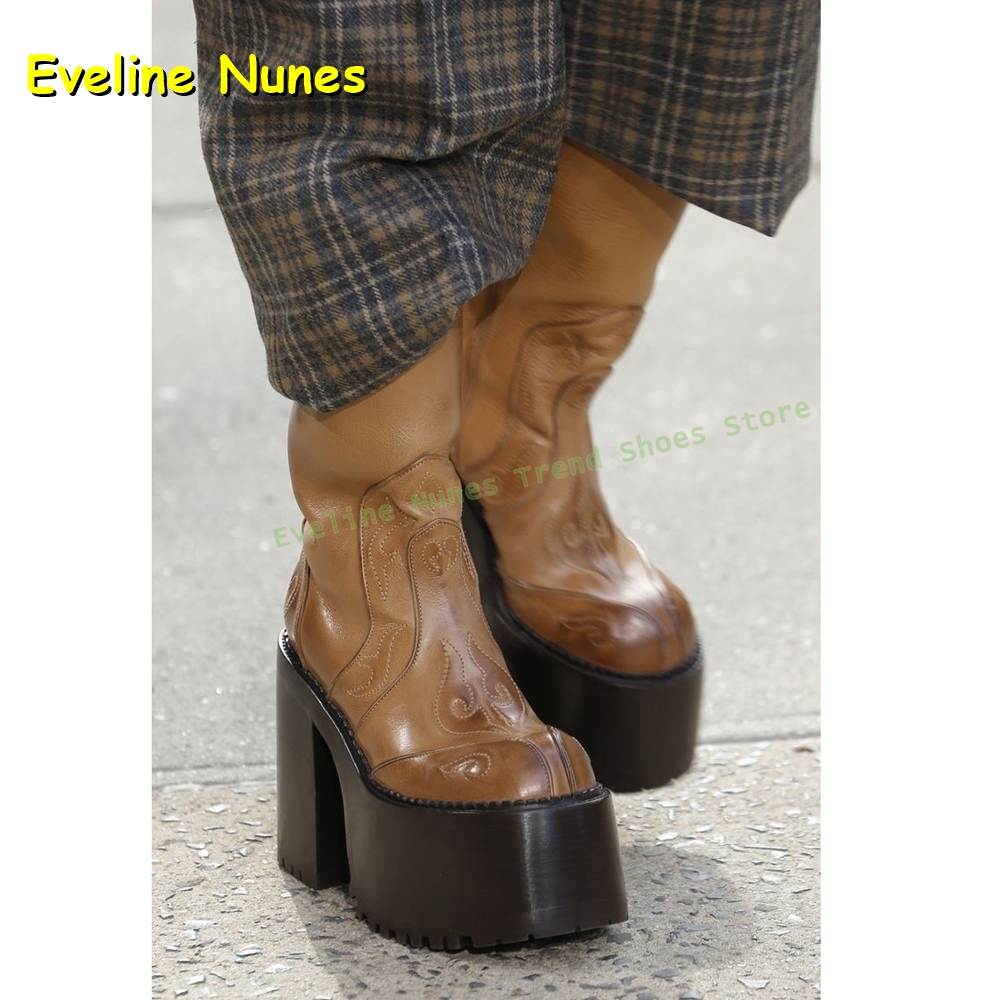 Embroidery Platform Knee High  - Women Shoes Size Chart review and price