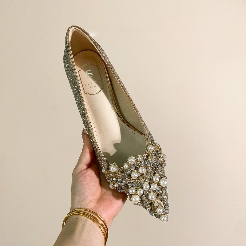 High-end Rhinestone Block Heel - Slingback Pumps Women review and price