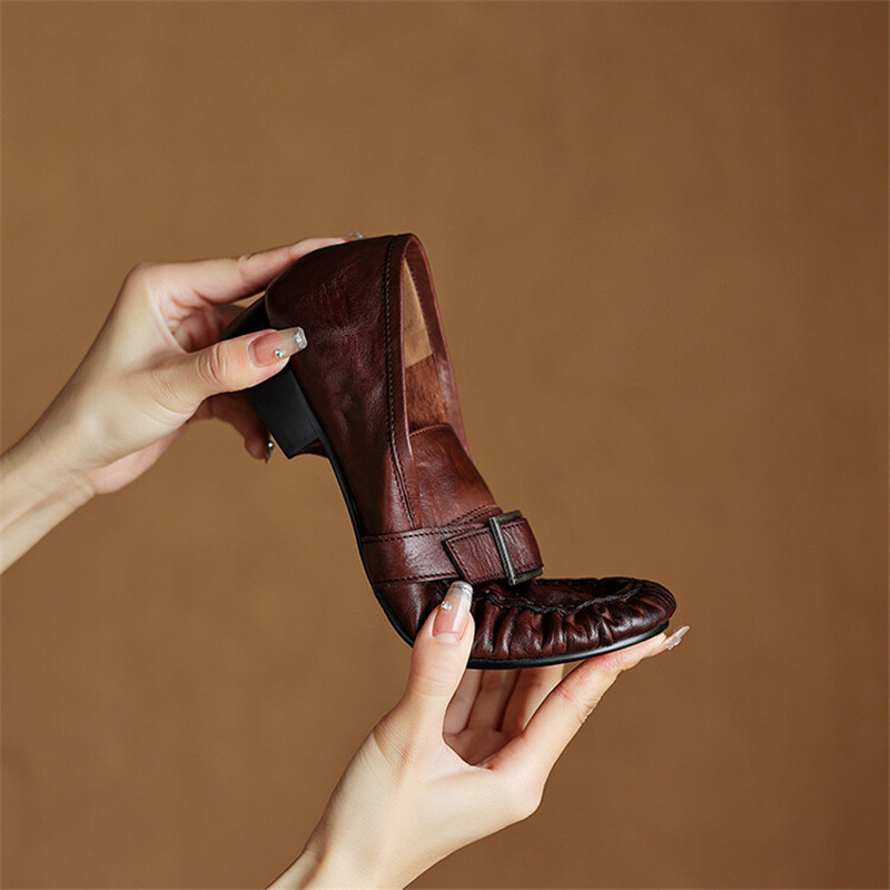 New Autumn Genuine Leather Wom - Slingback Pumps Women review and price
