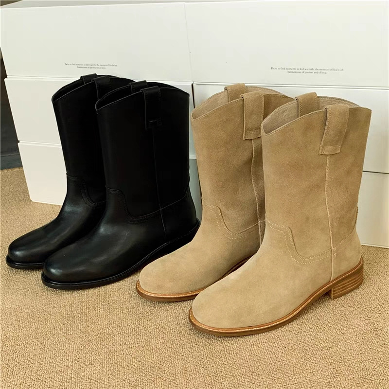 Short boots retro round toe fl - Sock Boot Women review and price