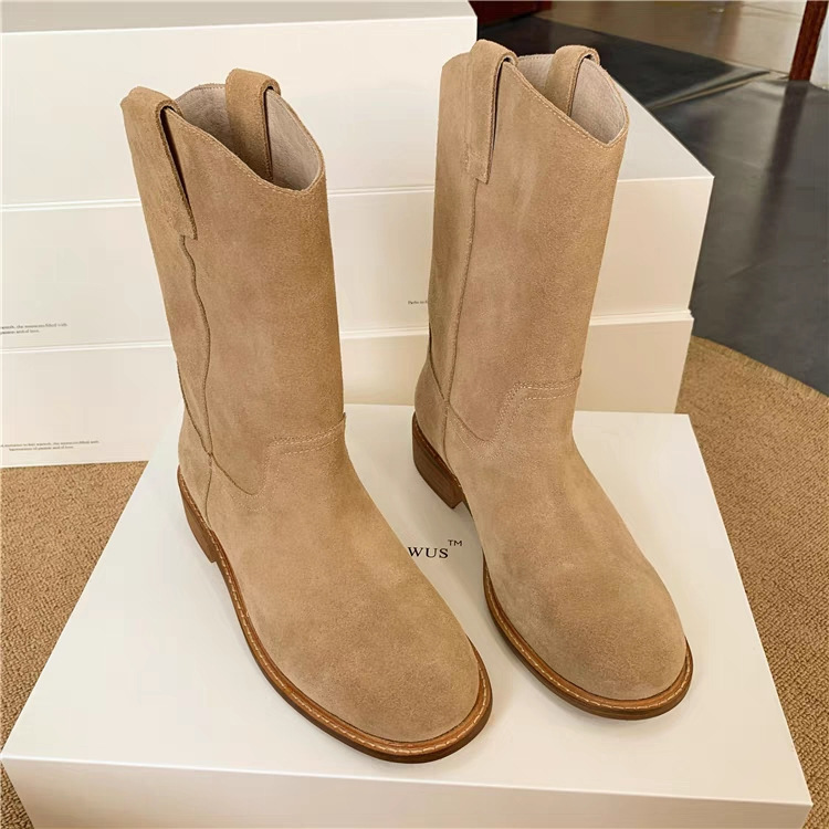 Short boots retro round toe fl - Sock Boot Women review and price