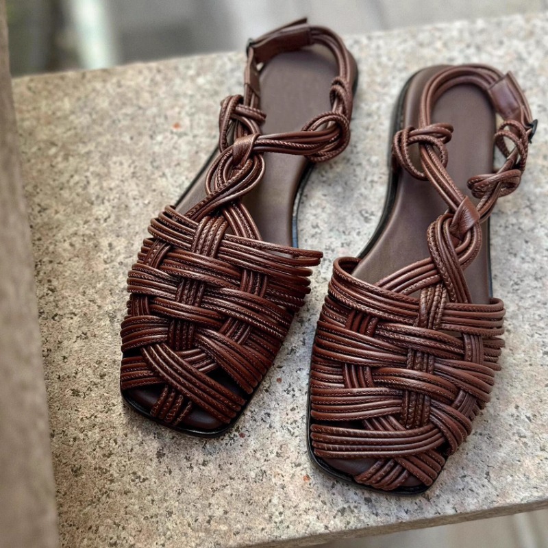 Vintage Hand-woven Flat-bottom - Women'S Shoes Hands Free review and price