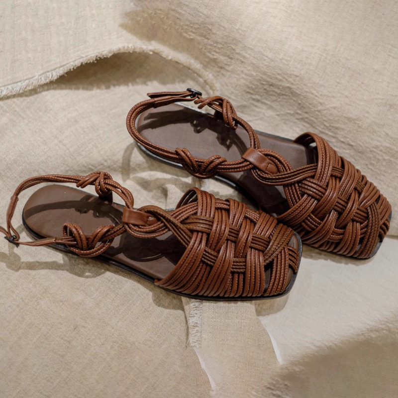 Vintage Hand-woven Flat-bottom - Women'S Shoes Hands Free review and price